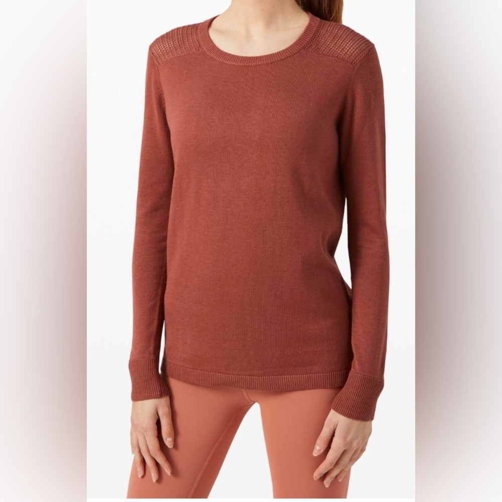 Lululemon Back to Balance Long Sleeve Sweater Rustic Clay Size XS Excellent - Picture 2 of 15